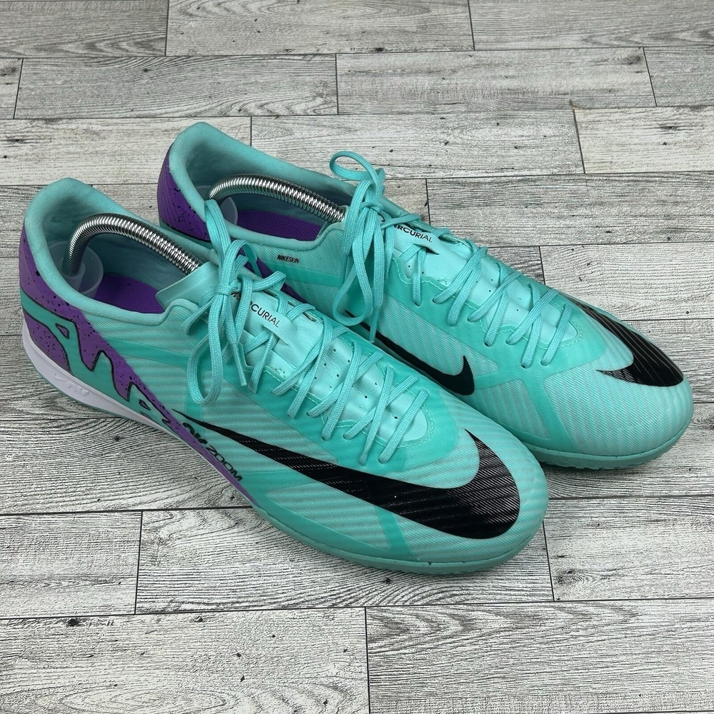 Nike Air Zoom Mercurial Vapor 15 Academy IC Mens 11.5 Teal Purple DJ5633-300